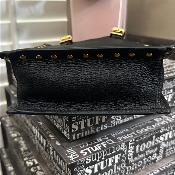 NWT Rebecca Minkoff black leather mini crossbody tote. - Picture 6 of 10